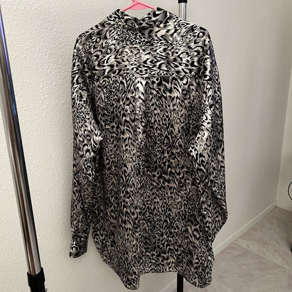 XL Joe Bananas Satin button-down Sleep Shirt 👔 👗 - Picture 4 of 6
